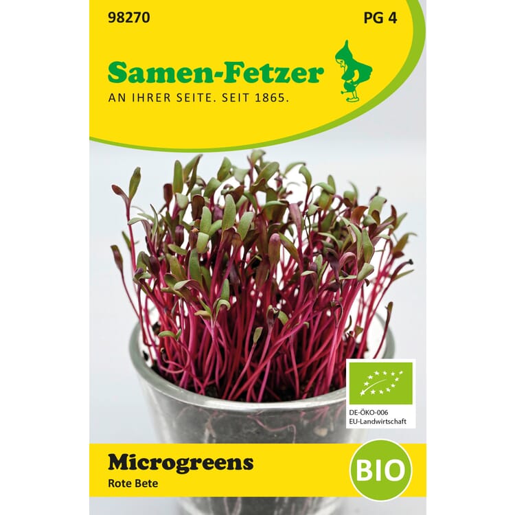 Økologiske mikrogrøntsager med frø, Rødbede