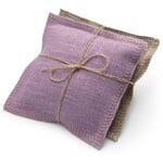 Coussin parfumé en lin Violet et nature