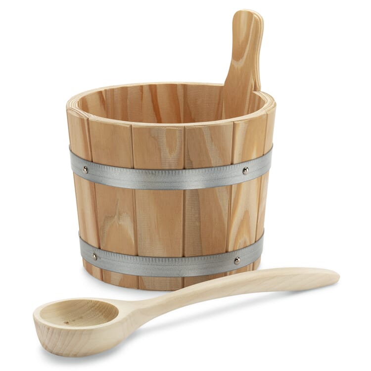 Sauna bucket with ladle
