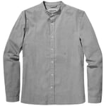 Mens shirt stand up collar Light gray