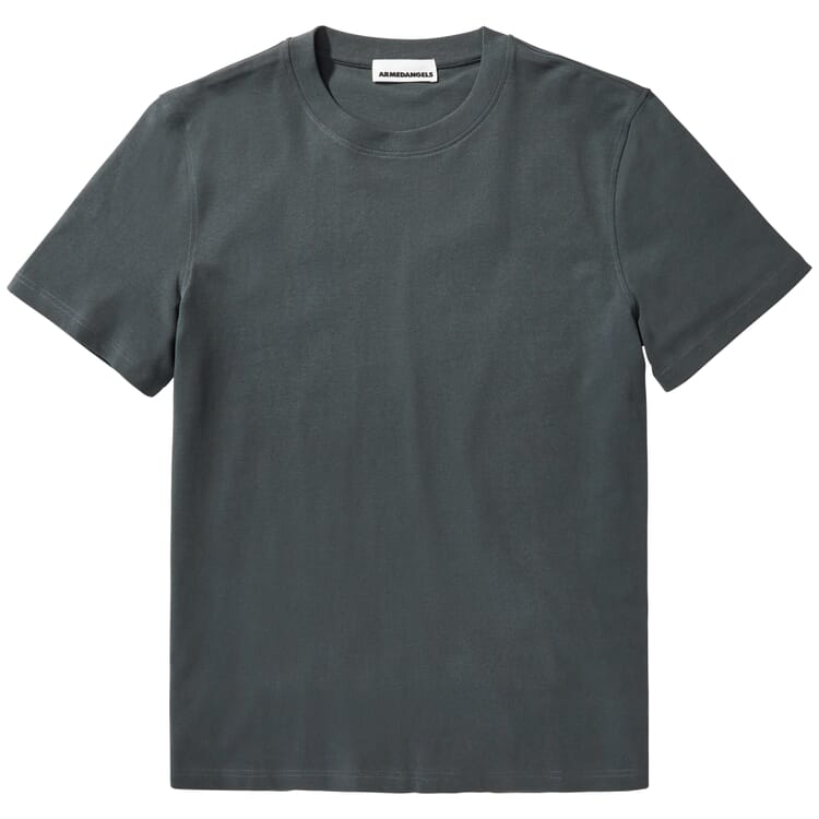 Herren-T-Shirt Baumwolle, Grau-Oliv
