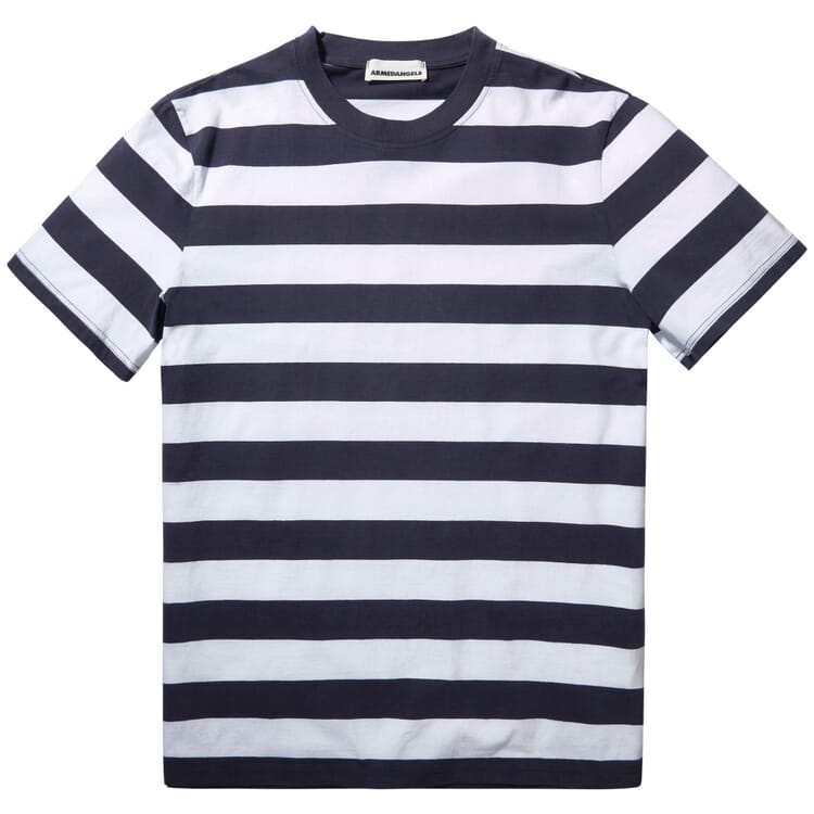 Men T-shirt striped, Dark blue-white