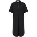 Robe polo pour femme Noir