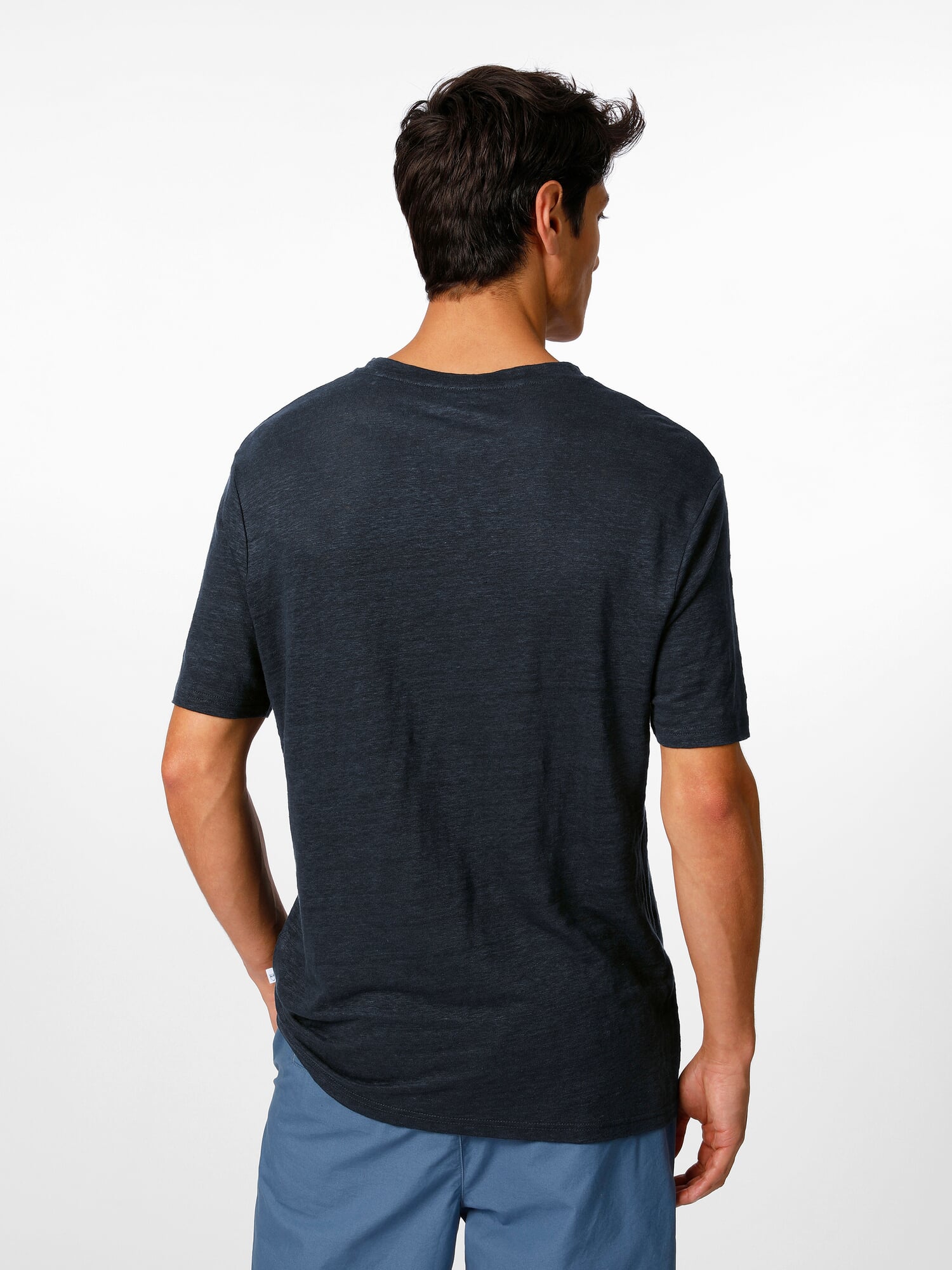 Herren-T-Shirt Leinen, Dunkelblau | Manufactum