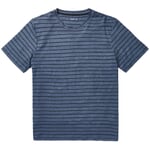 Herren-Leinenshirt gestreift Blau