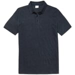 Men's linen polo shirt Dark blue