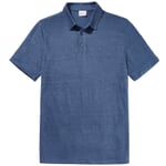 Men's linen polo shirt Medium blue