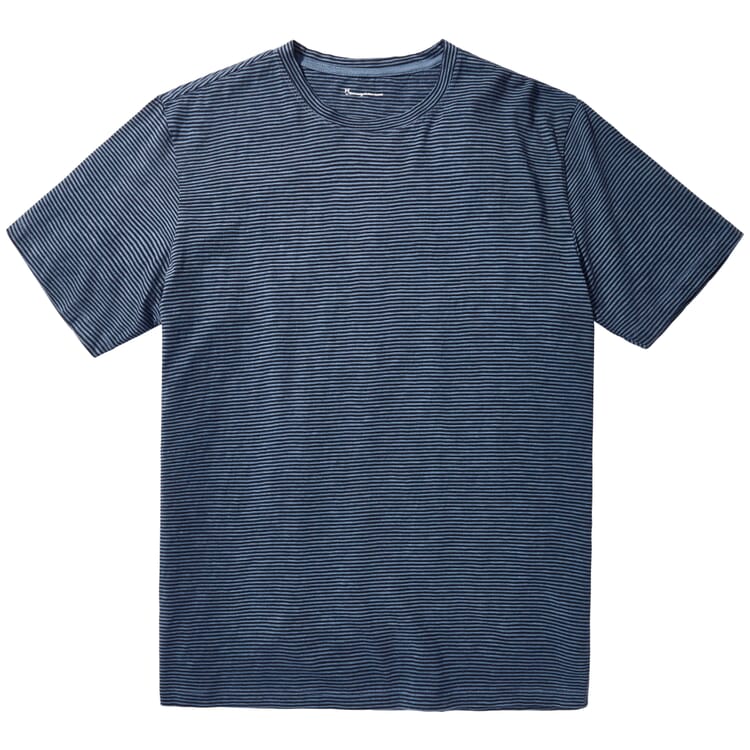 Herren-T-Shirt geringelt, Blau