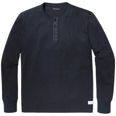 manufactum Herren-Henley-Shirt Dunkelblau Günstig kaufen Haus