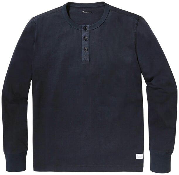 Herren-Henley-Shirt Dunkelblau