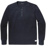 T-shirt Henley pour homme Bleu foncé