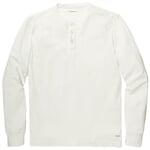 Heren Henley shirt Natuurlijk wit