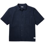 Men's knitted shirt Dark blue