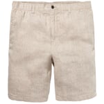 Men's linen shorts herringbone Natural