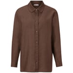 Ladies linen blouse Brown