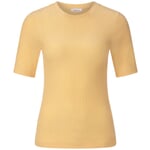 Damen-T-Shirt gerippt Gelb