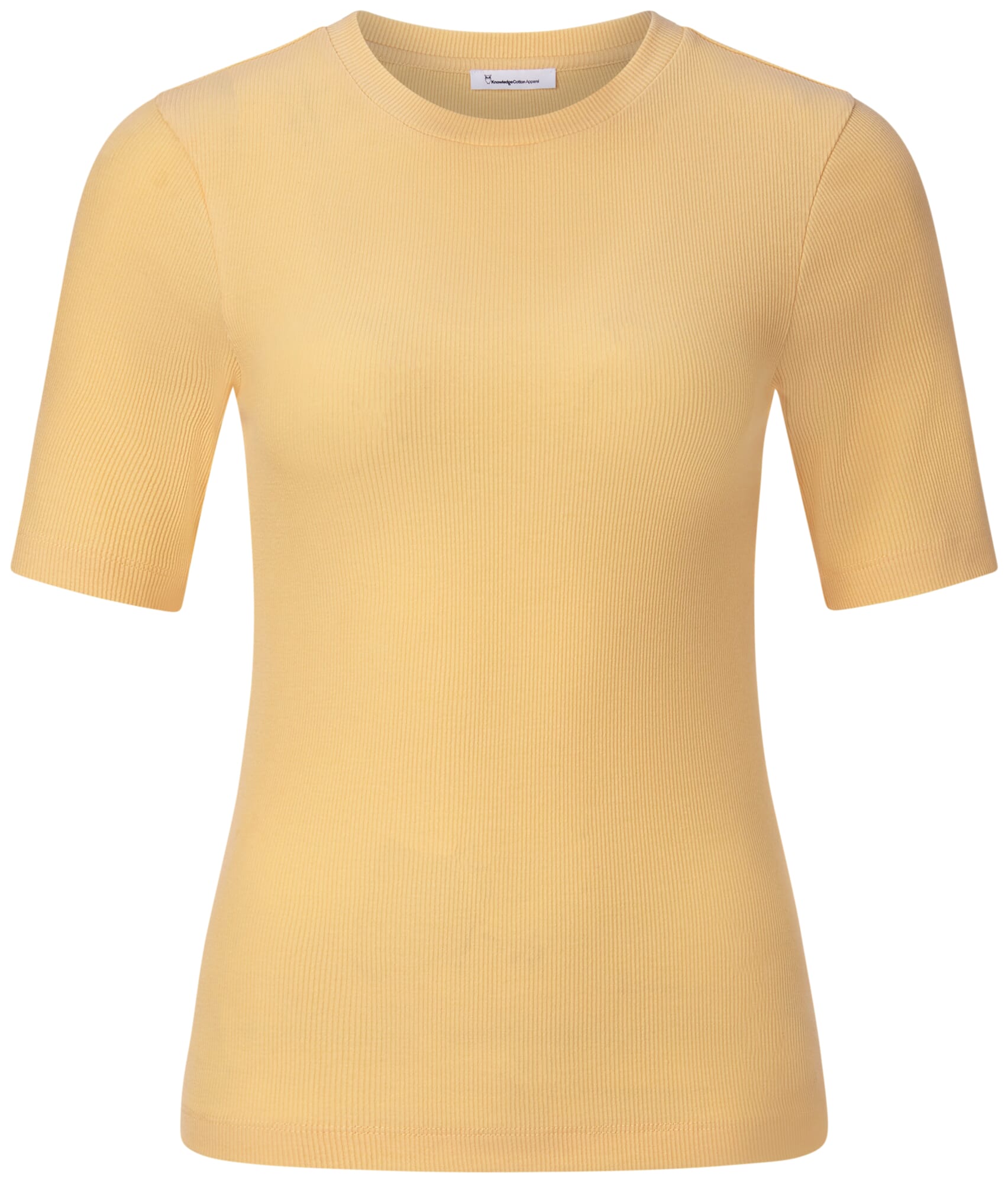 Ladies\' ribbed T-shirt, Yellow | Manufactum