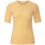 Ribbet T-shirt til damer Gul