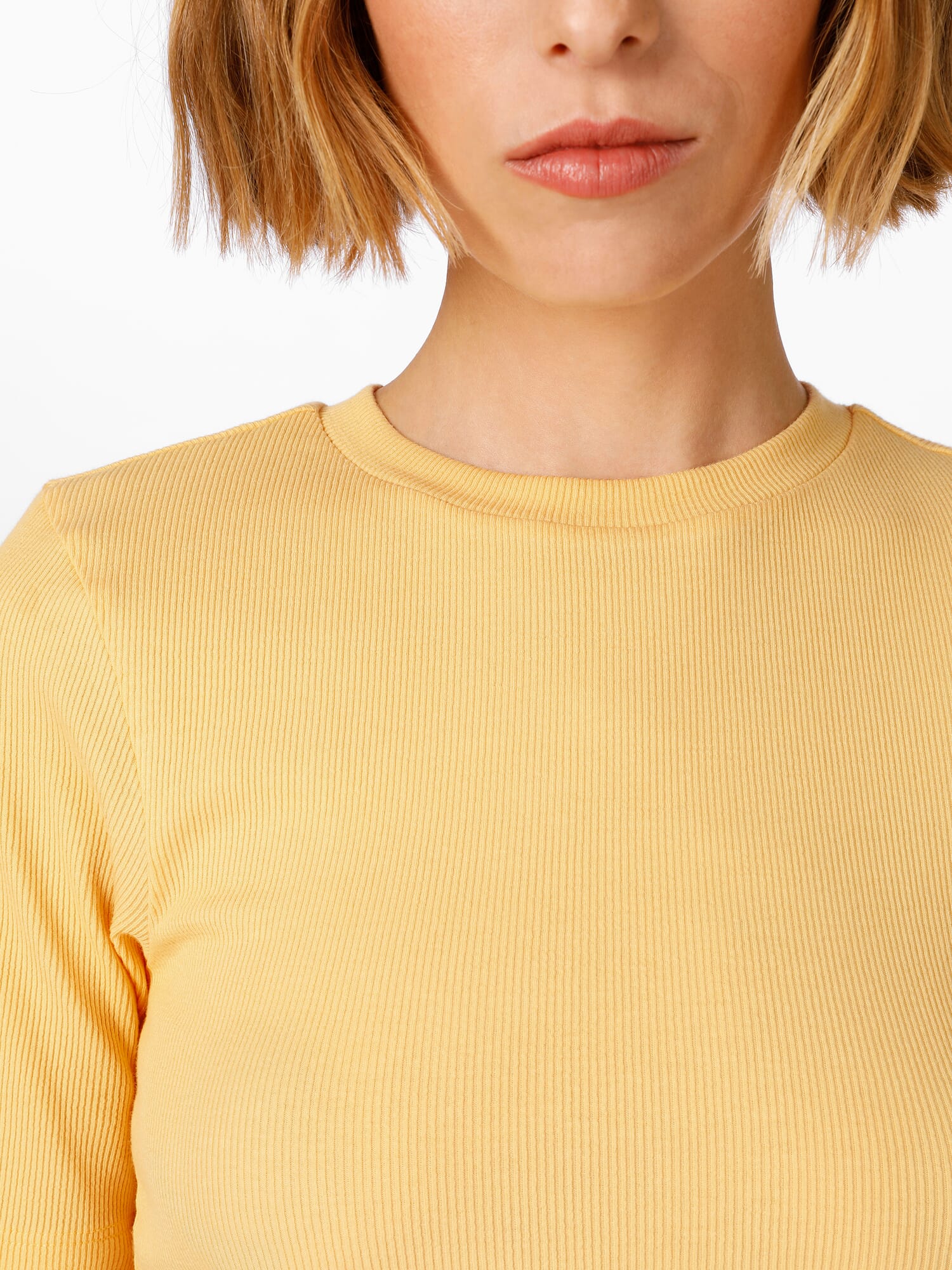 Yellow store ribbed shirt