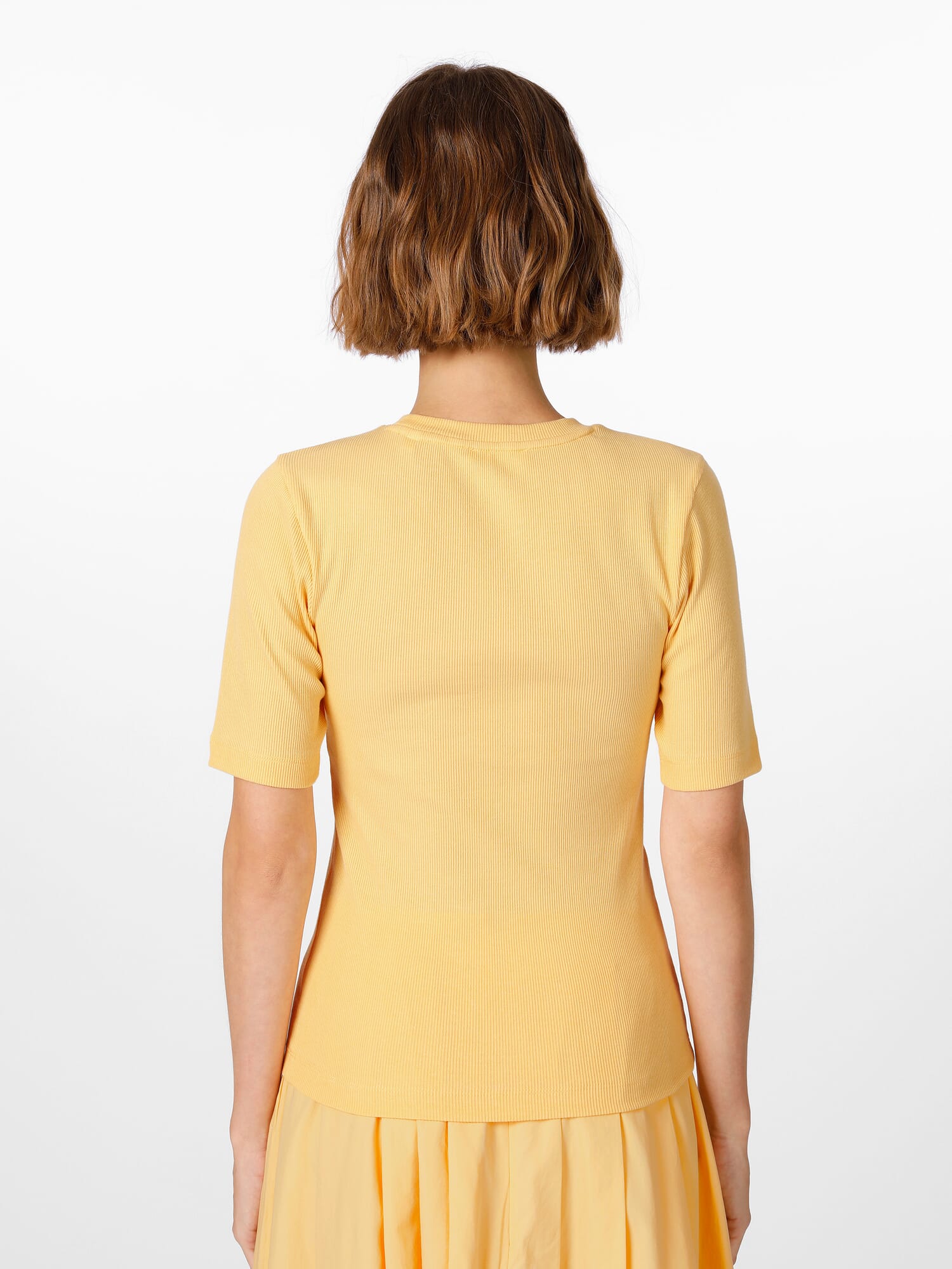 Yellow best sale ribbed shirt