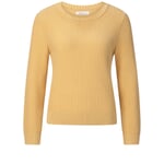 Damen-Strickpullover Rippe Gelb