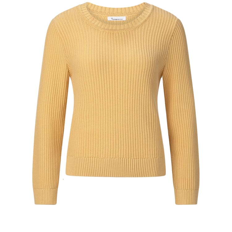Ladies knit sweater rib, Yellow