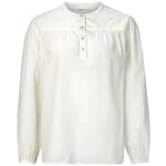 Struktureret bluse til damer Hvid