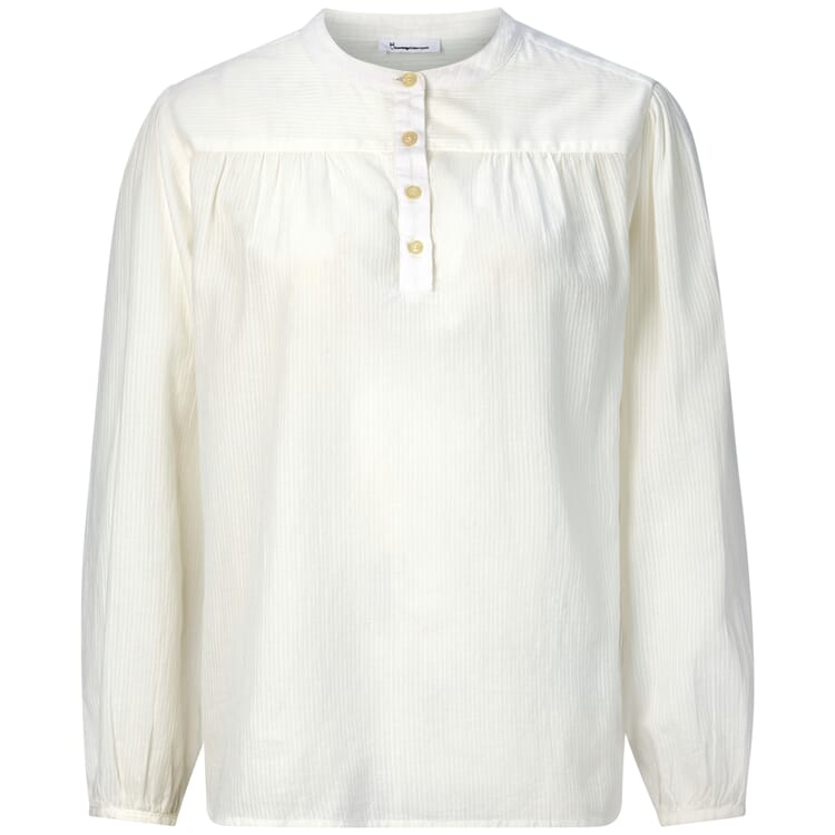 Struktureret bluse til damer, Hvid