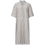 Women's striped blouse dress Brown-White