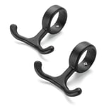 Coat hook Swedish State Railway, aluminum Black