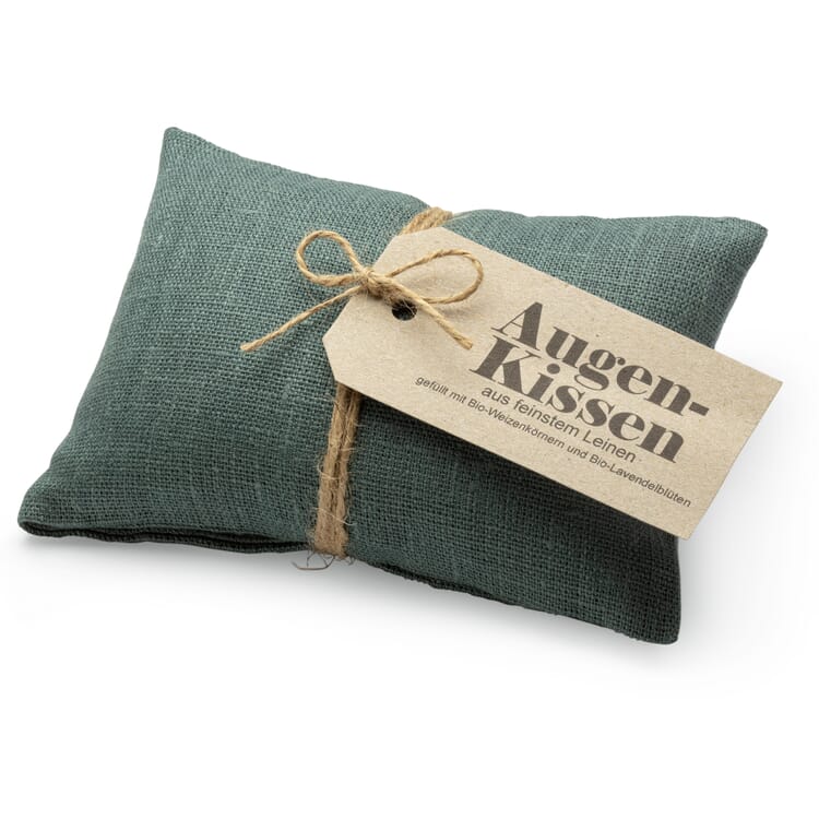 Linen eye pillow, Petrol - With lavender blossoms