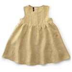 Robe enfant lin rayé Jaune clair