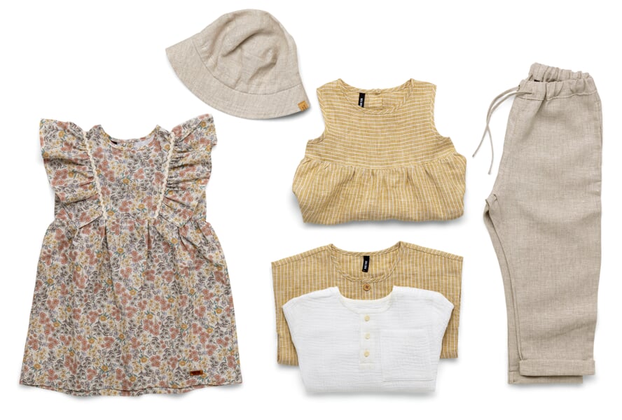 Children's Linen Bucket Hat Natural