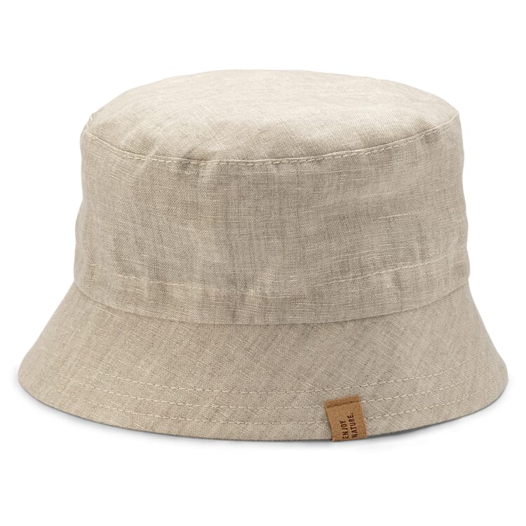 Chapeau de pêcheur pour enfant en lin, Naturel