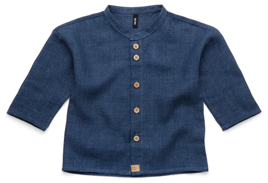 Children’s Linen Shirt Denimblue