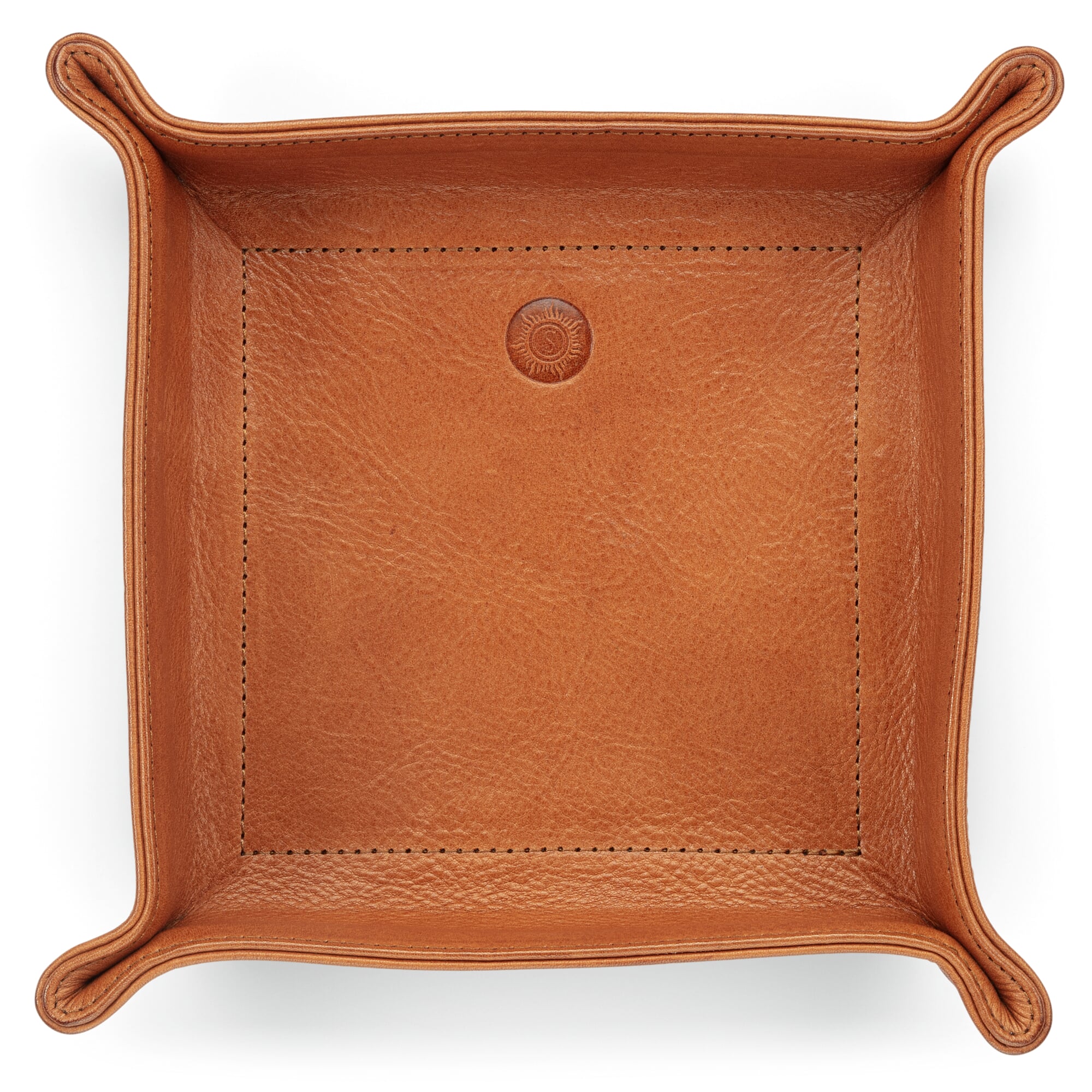 Sonnenleder Vide-poche quadratisch, Natur | Manufactum