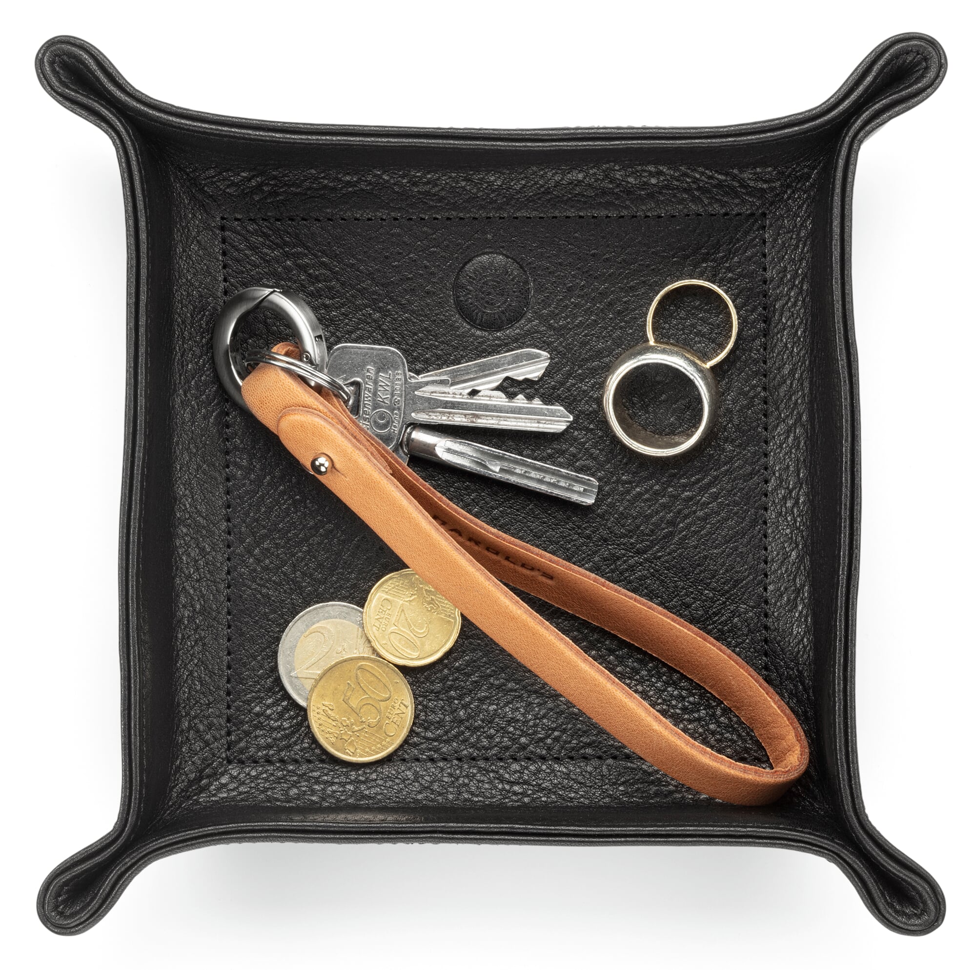 Sonnenleder Vide-poche square, Black | Manufactum