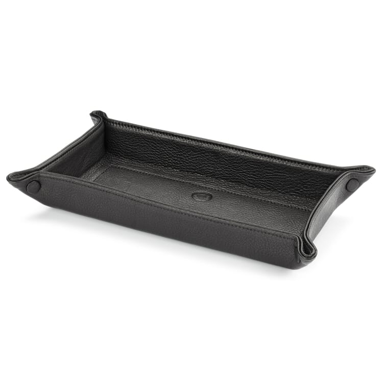 Sonnenleder Vide-poche rektangulær, Sort