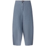 Pantalon en lin pour femmes Bleu moyen