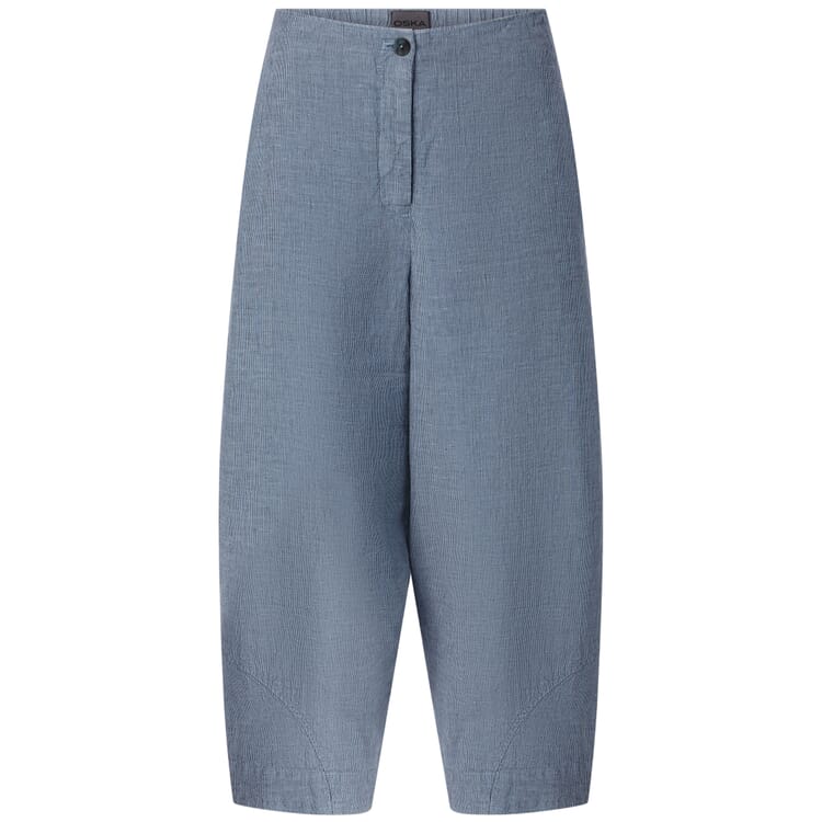 Pantalon en lin pour femmes, Bleu moyen