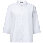 Damebluse med trekvart ærme Hvid