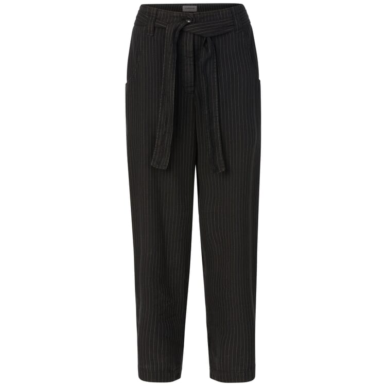Ladies trousers pinstripe, Black