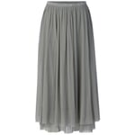 Ladies tulle skirt long Green-gray