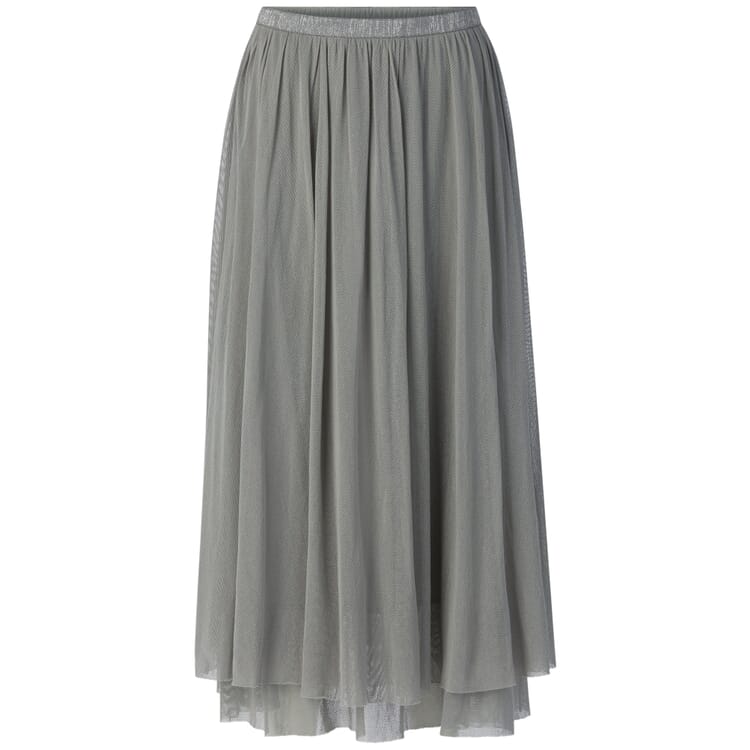 Ladies tulle skirt long, Green-gray