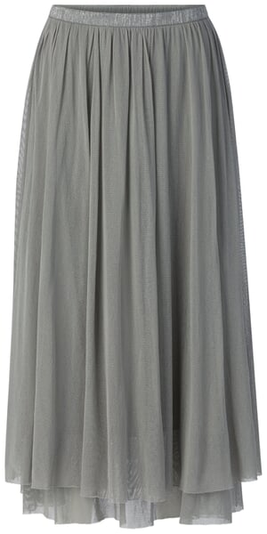 Lange tulle rok voor dames Groengrijs