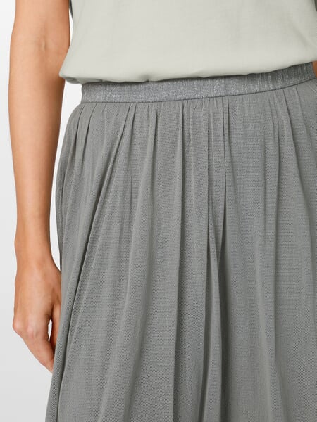 Lange tulle rok voor dames Groengrijs, close-up