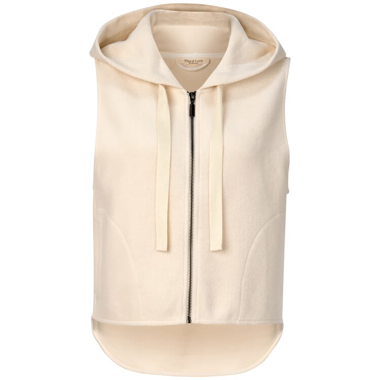 Fleece-vest til damer, Naturlig hvid