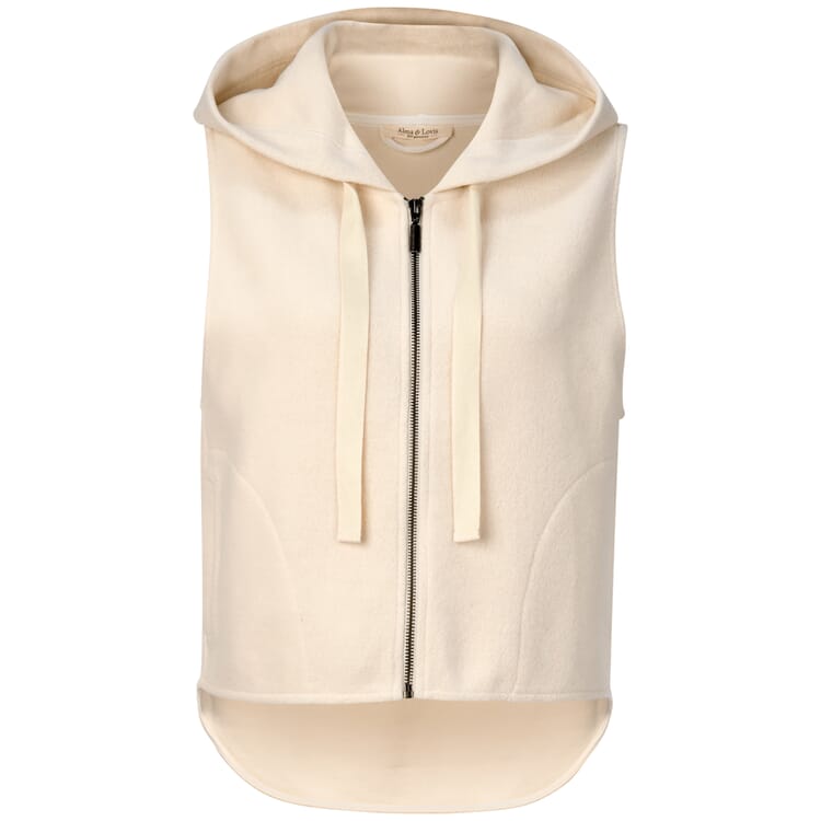 Fleece vest voor dames, Natuurlijk wit