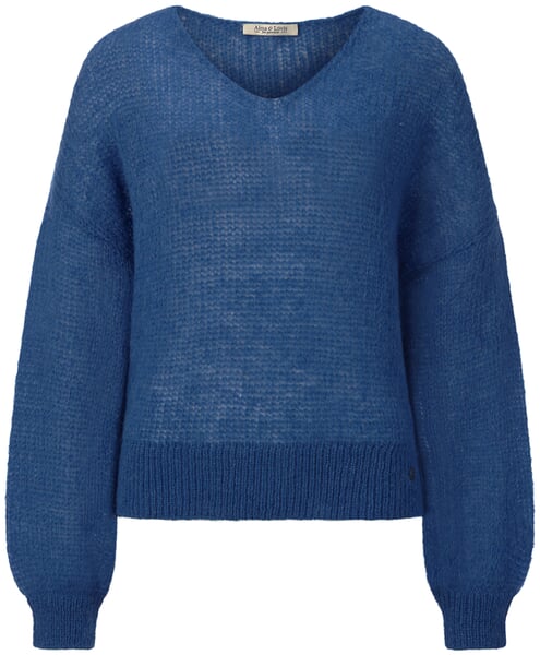 Damepullover med V-udskæring Blue