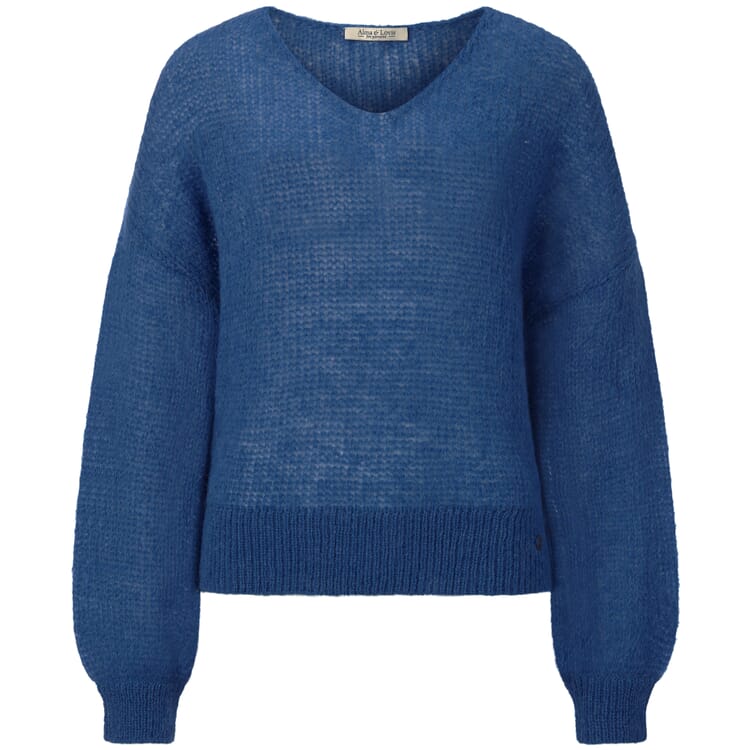 Dames Sweater V-Hals, Blauw